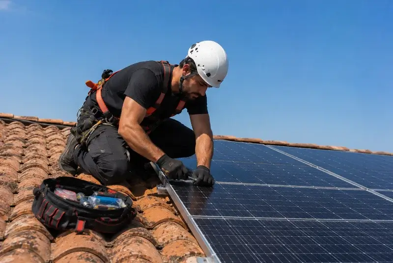 Maintenance et monitoring de panneaux solaires à Néré